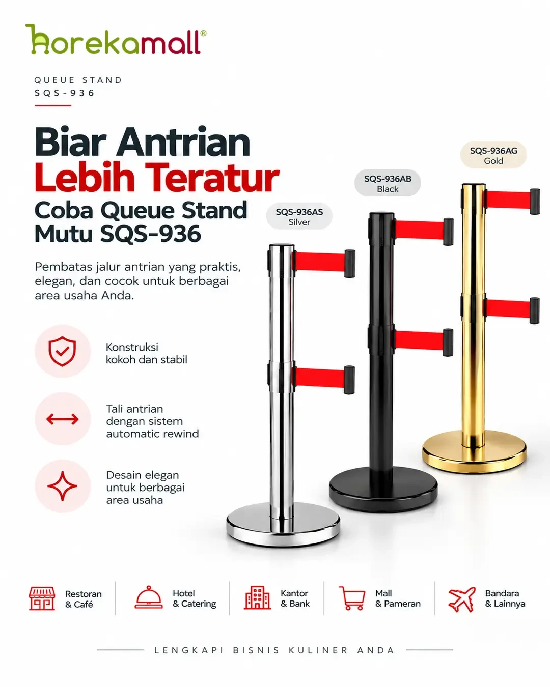 Biar Antrian Lebih Teratur, Coba Queue Stand Mutu SQS-936