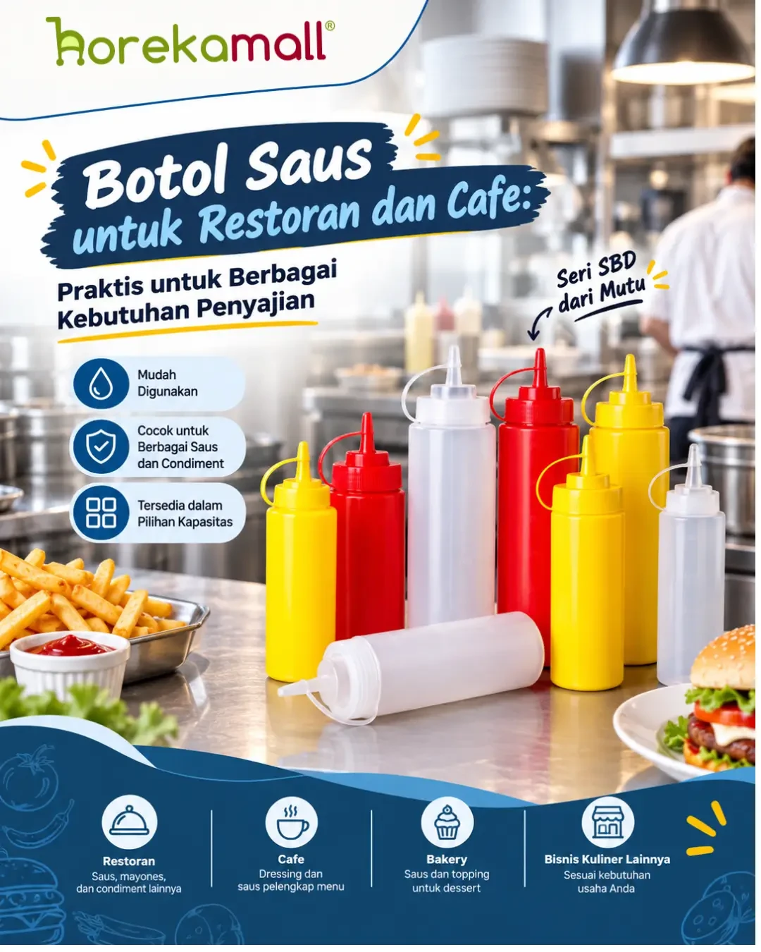 Botol Saus untuk Restoran dan Cafe: Praktis untuk Berbagai Kebutuhan Penyajian