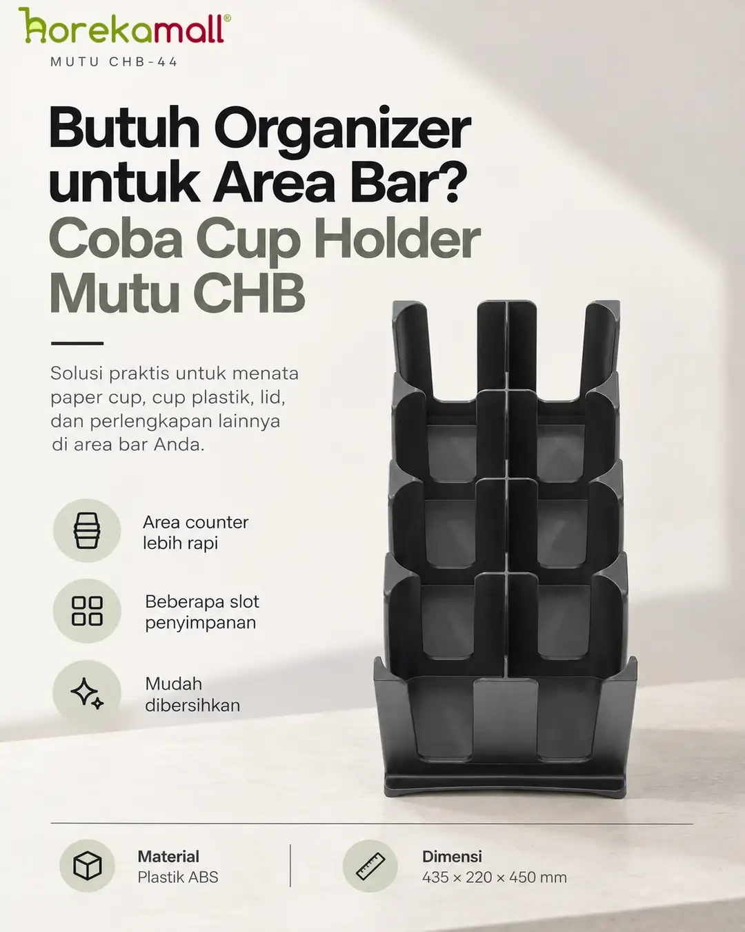 Butuh Organizer untuk Area Bar? Coba Cup Holder Mutu CHB