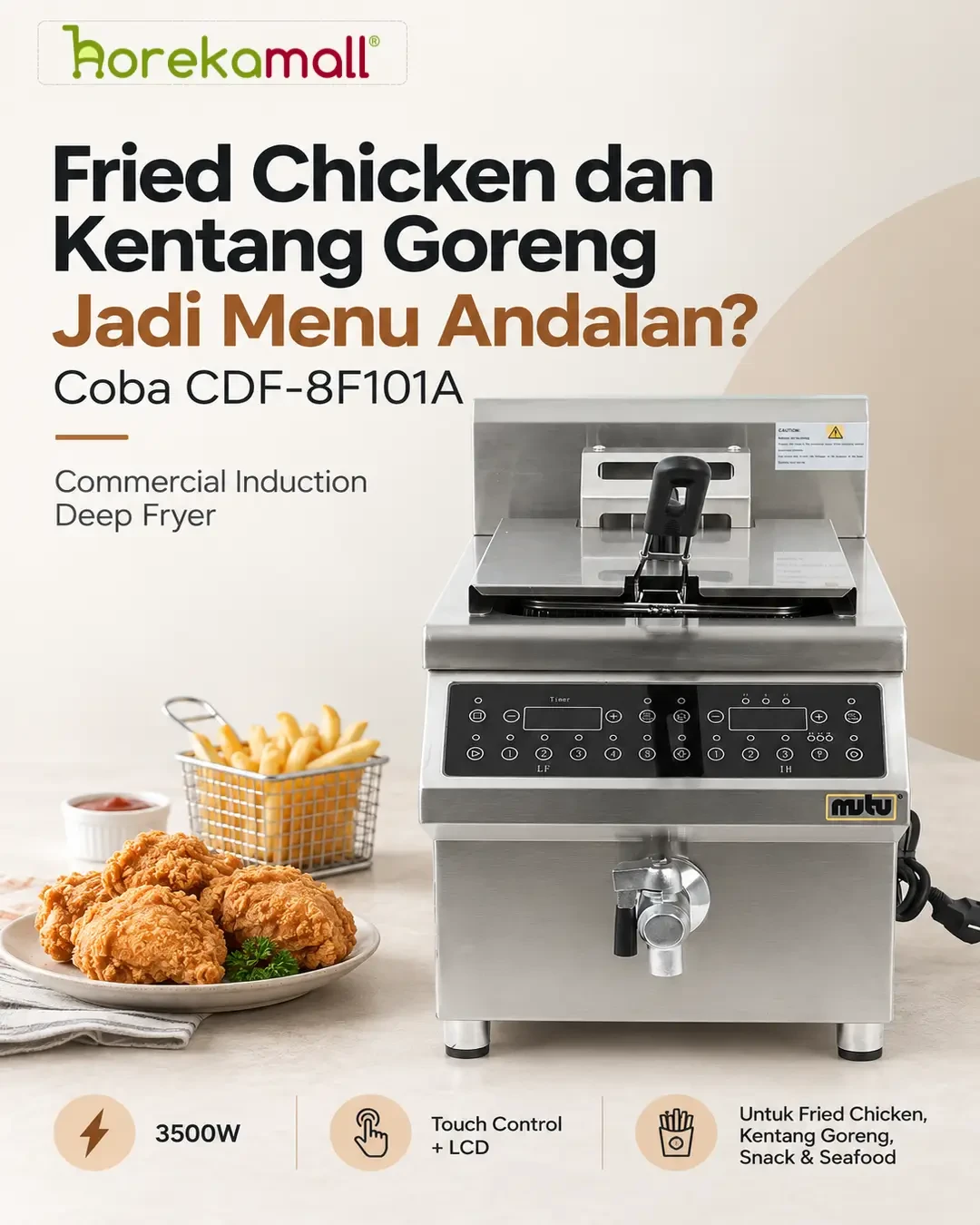 Fried Chicken dan Kentang Goreng Jadi Menu Andalan? Coba CDF-8F101A!