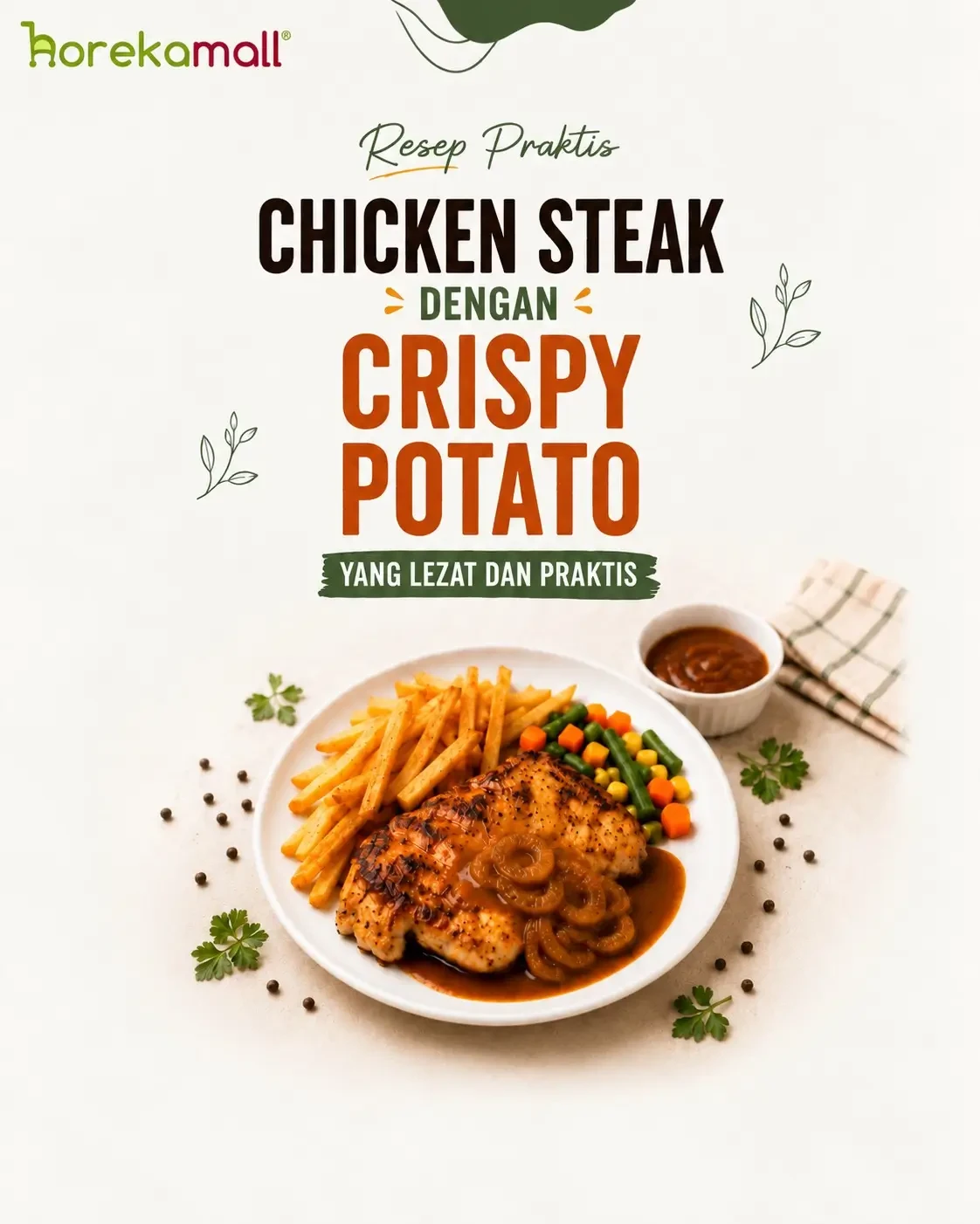 Resep Chicken Steak dengan Crispy Potato yang Lezat dan Praktis