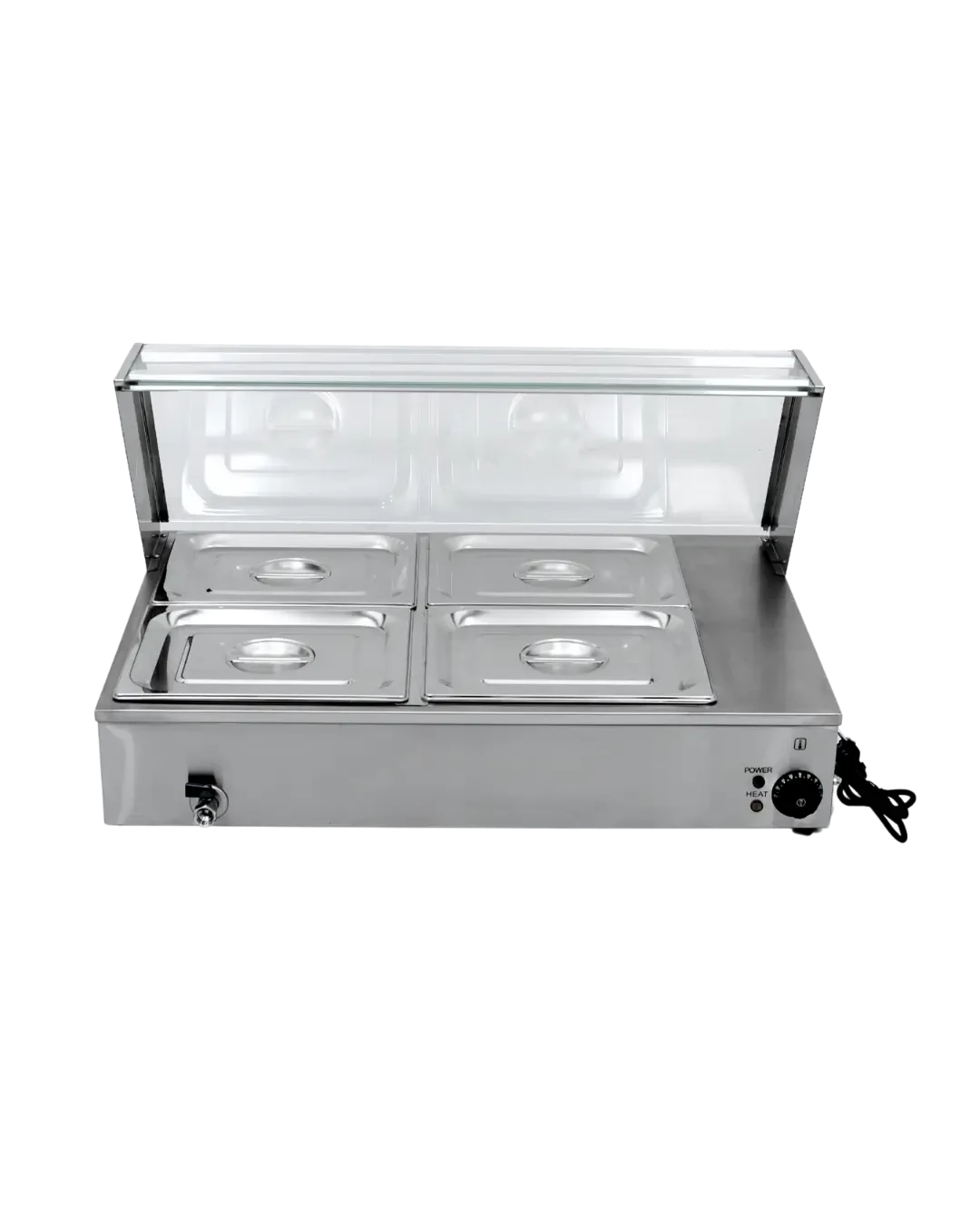 Bain Marie Listrik Penghangat Makanan Prasmanan 4 Pan Buffet Food Warmer | Mutu EBM-22 - 5732