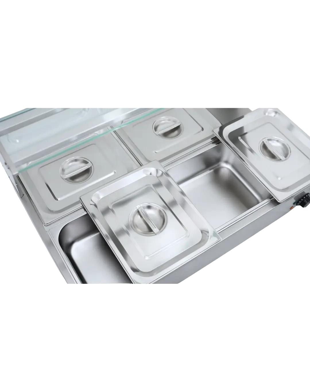 Bain Marie Listrik Penghangat Makanan Prasmanan 4 Pan Buffet Food Warmer | Mutu EBM-22 - 5734