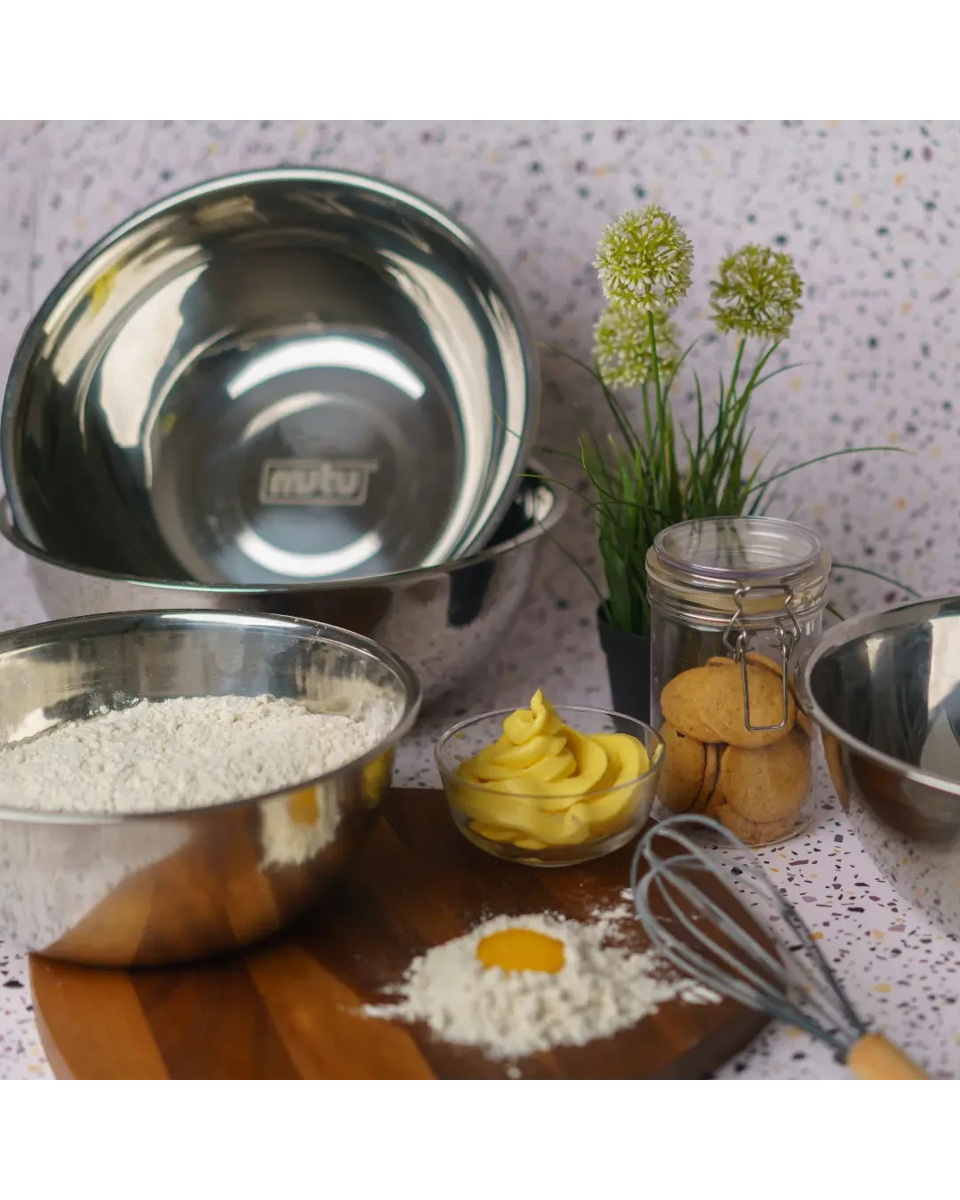 Baskom Stainless Steel Kitchen Prep Restoran | Mutu SMB-22 - 4276