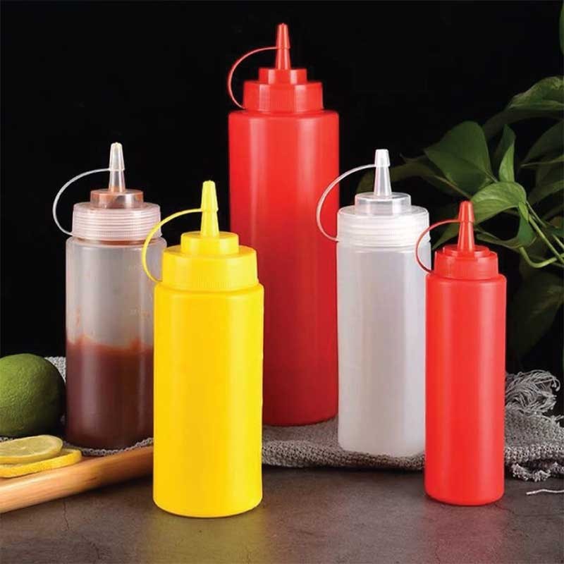 Botol Saos Kecap Mayonaise 1 Lubang Dengan Penutup 360ml White | Mutu SBD-360W - 2982