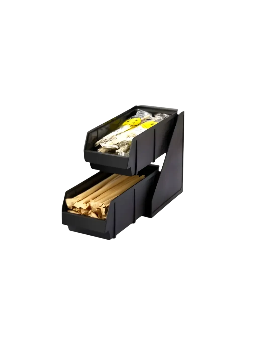 Cup Holder Bar Cafe 2 Slot Organizer Sendok & Sedotan | Mutu CHB-2H - 3229