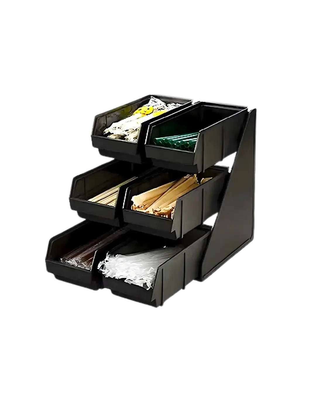 Cup Holder Bar Penyimpanan Sendok Garpu Sedotan 6 Slot | Mutu CHB-6H - 3239