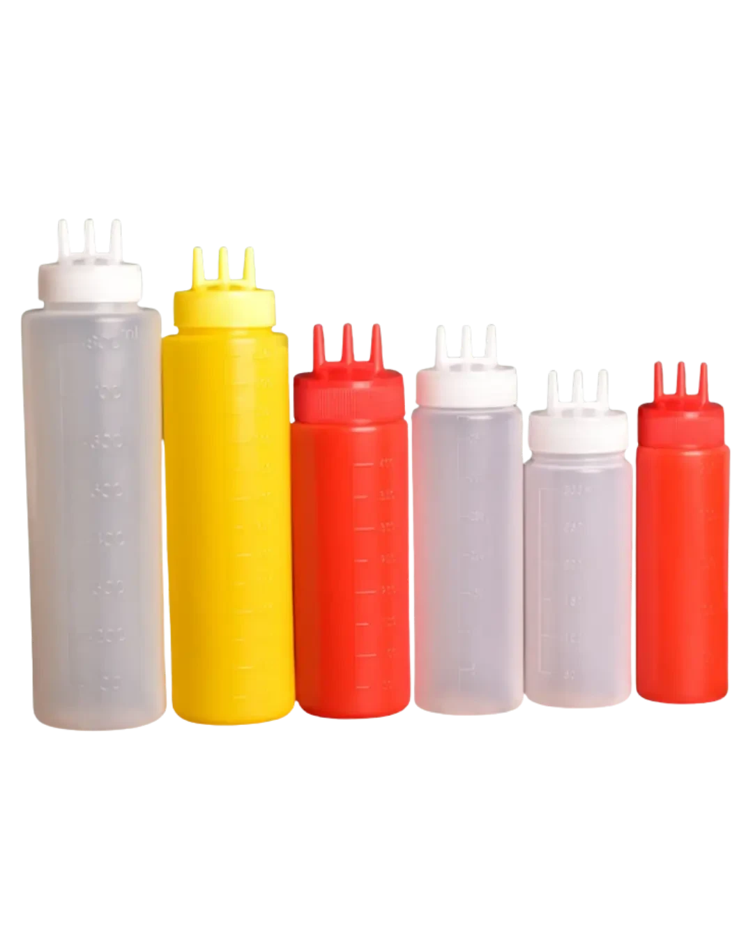 Dispenser Saus 3 Hole 300ml Merah Botol Plastik | Mutu SB3-300R - 4403