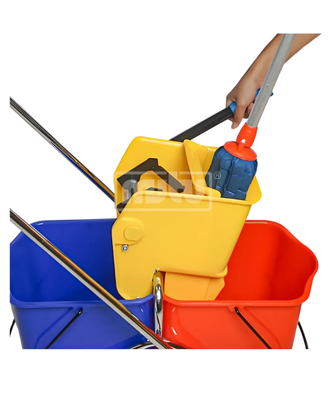 Dual Chamber Mop Bucket Cart Peralatan Cleaning Profesional | Mutu MBT-30L2A - 3931
