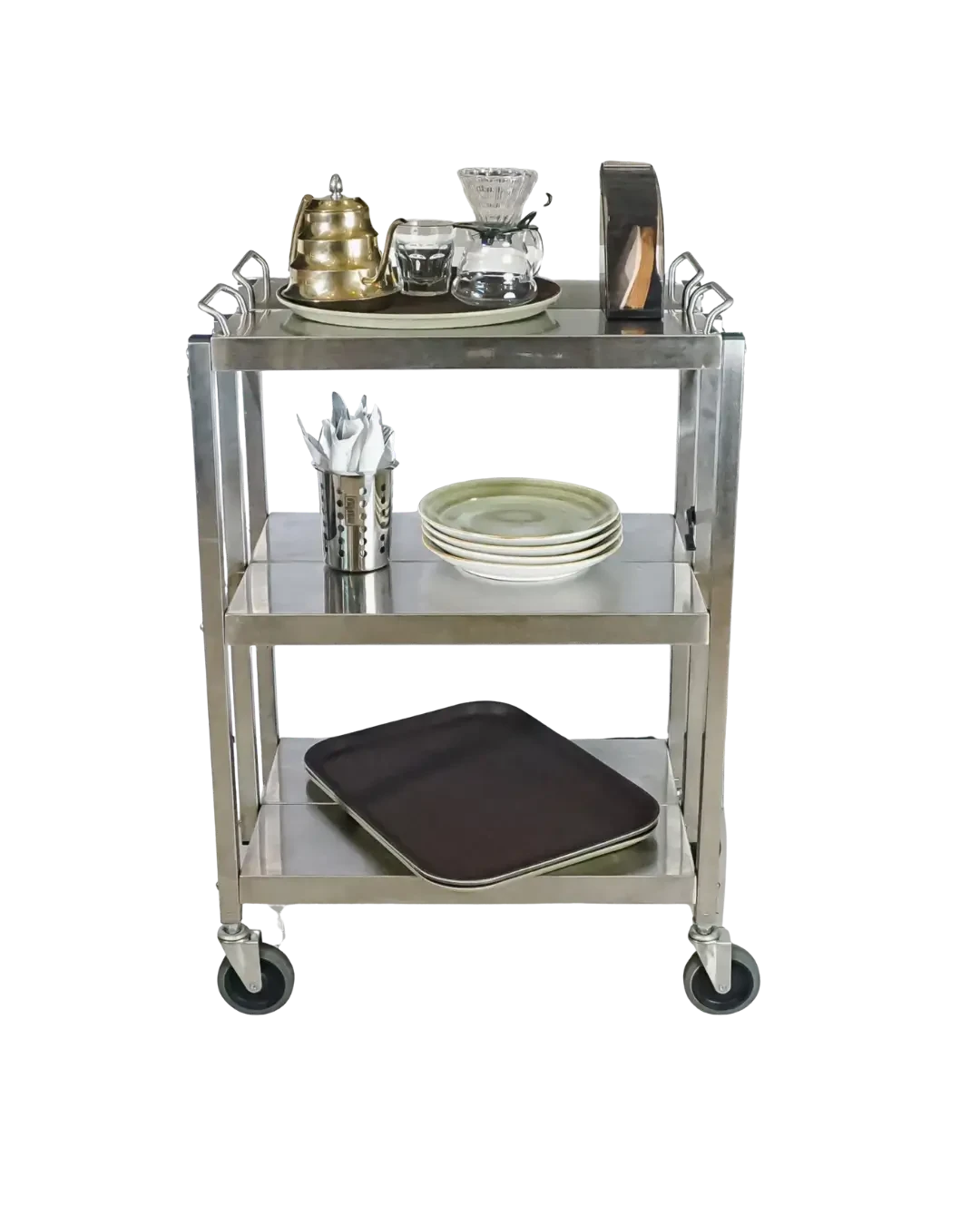 Folding Trolley Stainless Serbaguna Industri Horeca Gudang | Mutu FDT-3SL - 4856