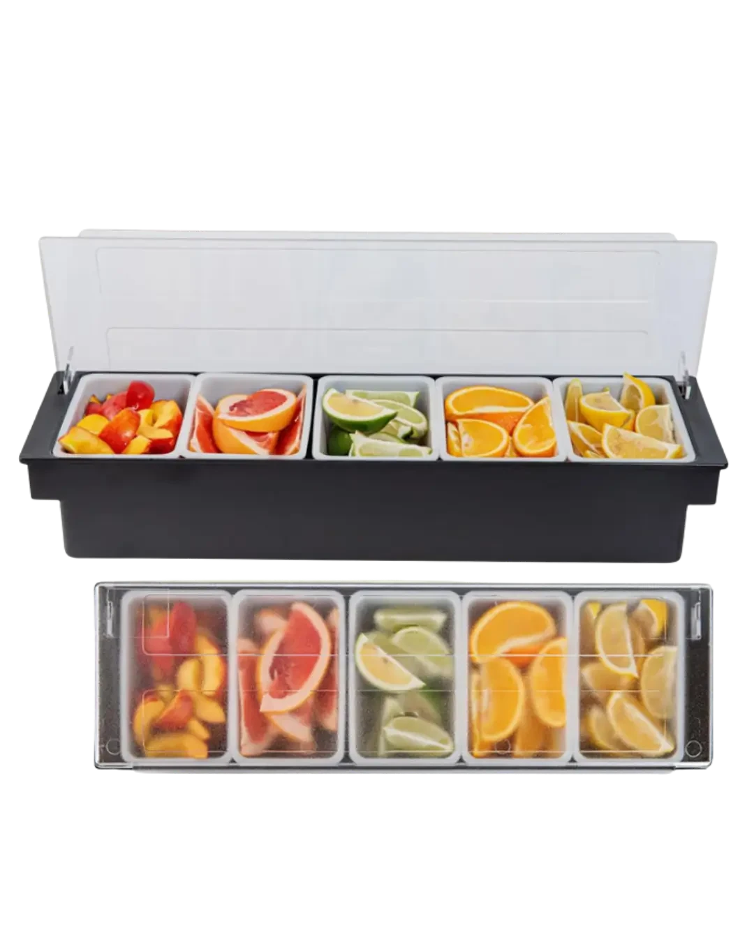 Food Prep Tray Plastik 5 Slot Counter Sajian Praktis | Mutu CMH-5PC - 4526
