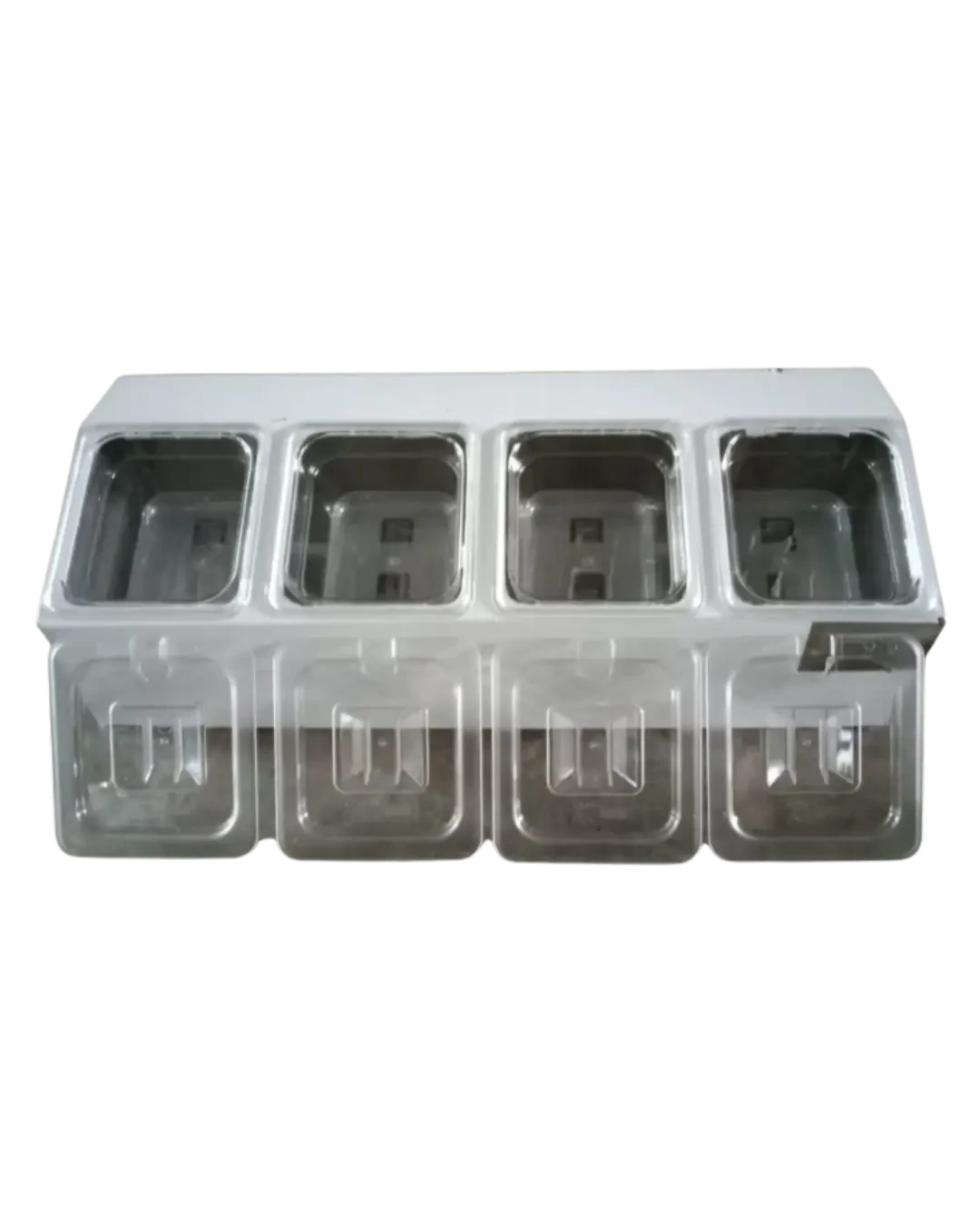 Food Prep Tray Stainless 4 Kompartemen Insert PC Counter Dapur | Mutu CMD-4PC - 4482