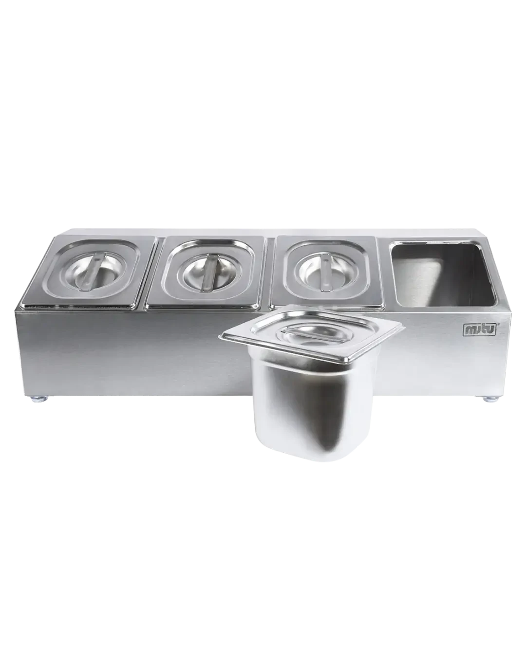 Food Prep Tray Stainless Food Pan Set Counter Dapur Condiment Tempat Bumbu | Mutu CMD-4 - 4467