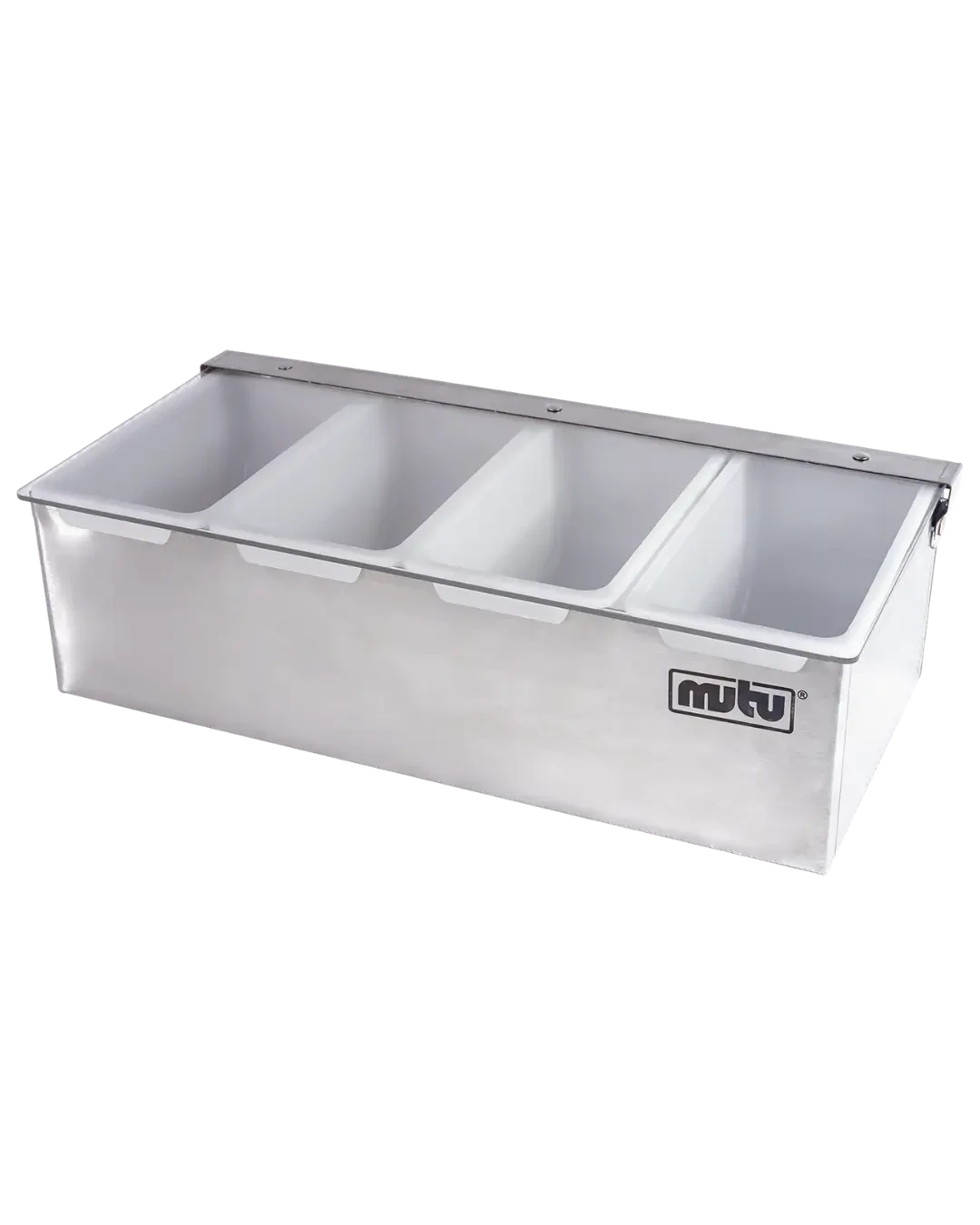 Ingredient Holder Stainless 4 Kompartemen Tutup Transparan Meja Prep | Mutu CMH-4 - 4492