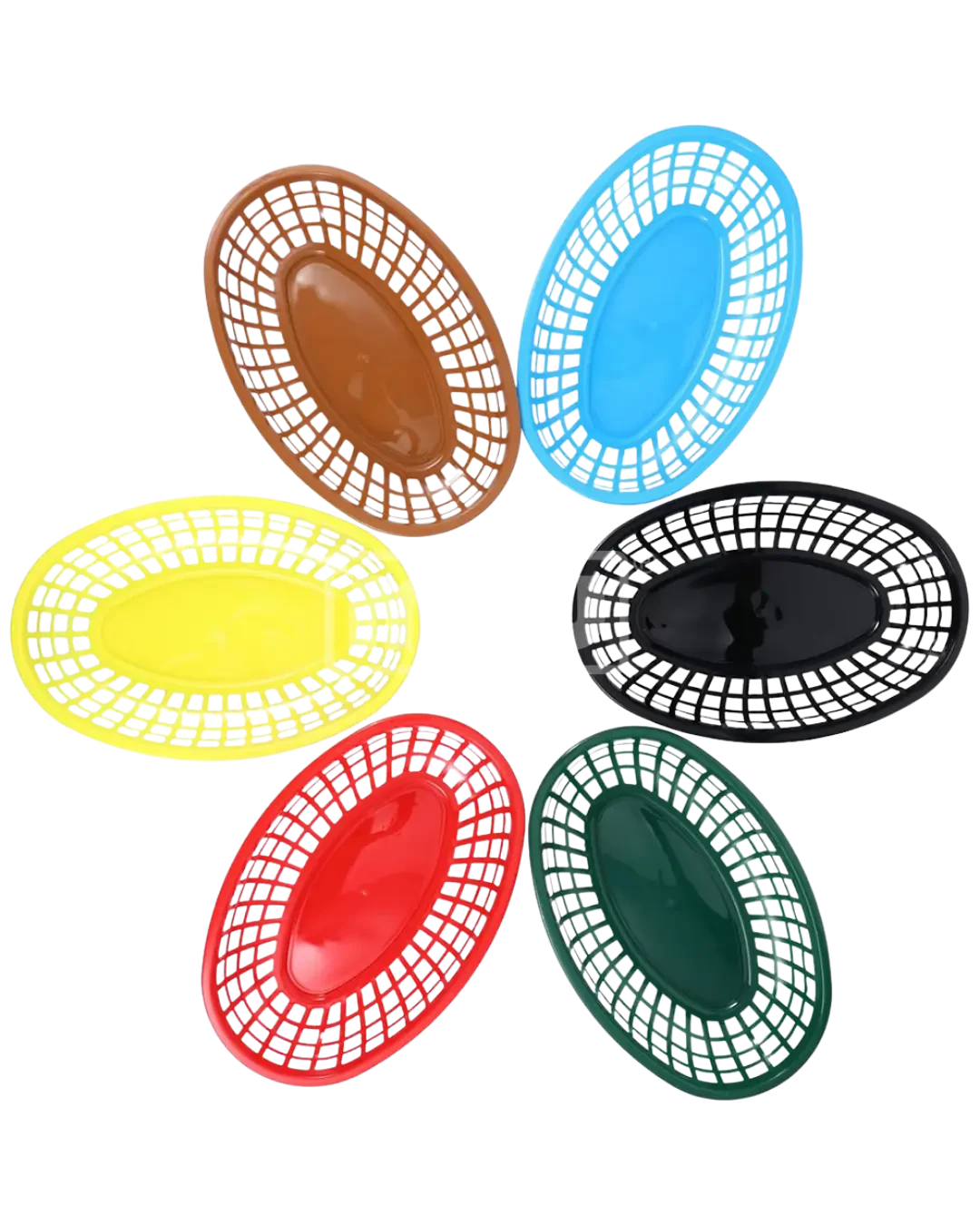 Keranjang Snack Oval Hijau Plastik Restoran PP | Mutu POB-214G - 4319