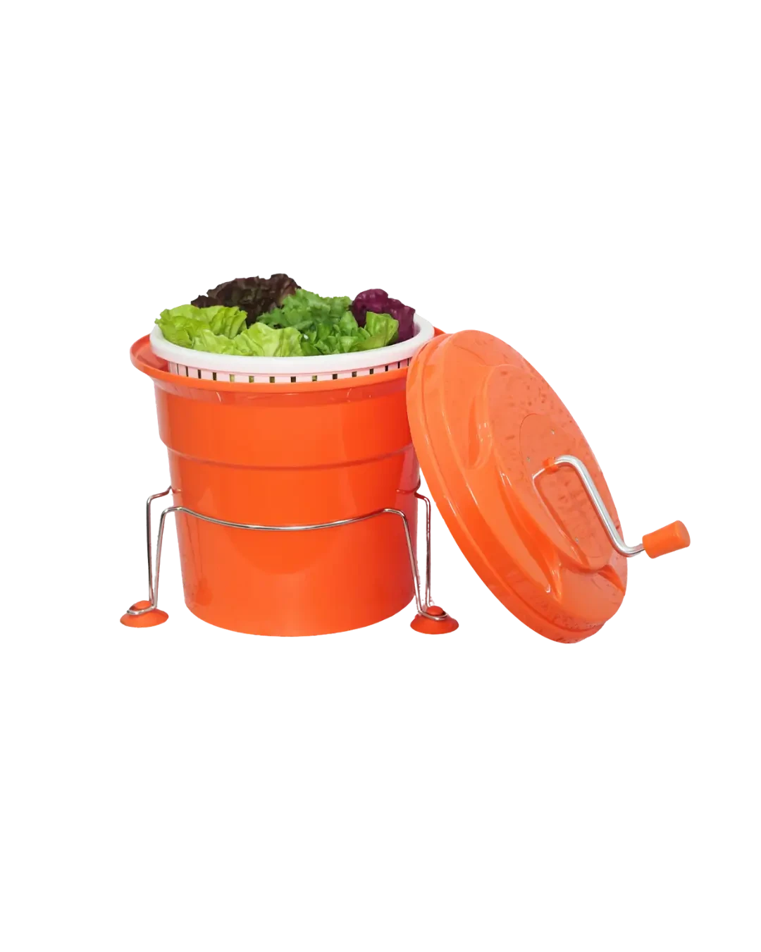 Manual Salad Spinner With Stand Praktis & Stabil Proses Pengeringan Sayur | Mutu MSS-25LS - 3642