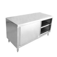 Meja Dapur Restoran Central Kitchen Stainless Kabinet | Mutu WTE-18SD - 5815