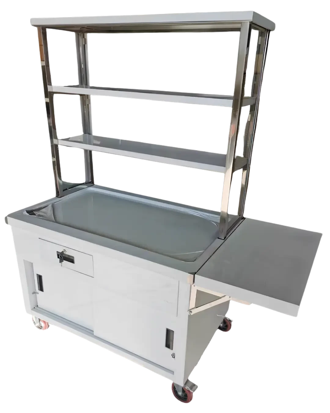 Meja Kerja Stainless Dapur Komersial Persiapan Masak Stand Jualan | Mutu WTC-169 - 4634