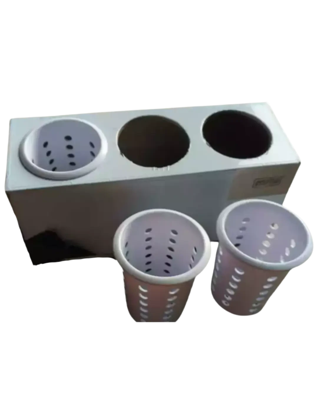 Organizer Sendok Stainless Frame Basket Plastik Meja Sajian | Mutu FCH-3PC - 4445