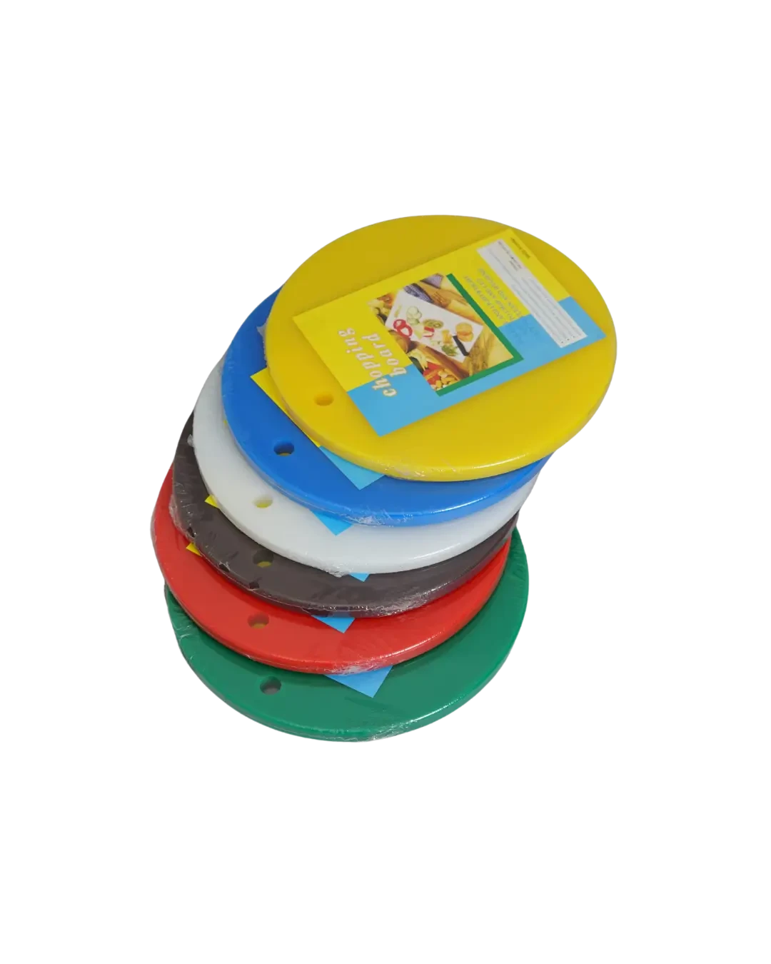 Plastic Round Chopping Board Kuning Kitchen Prep D35cm 2cm | Mutu PCB-R3520YL - 3495