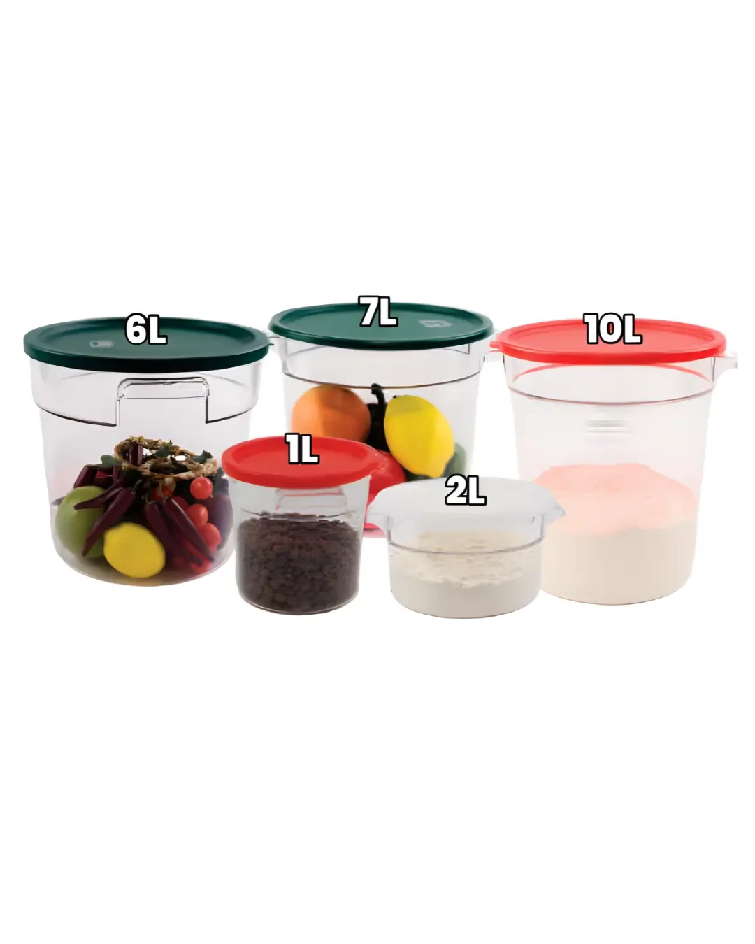 Round Food Container Bulat Serbaguna untuk Bahan Masak 7.5L | Mutu RFC-7PC - 3117