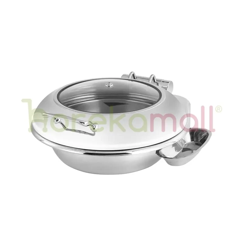 Round Hydraulic Chafing Dish / Tempat Prasmanan Hydraulic Optional 36 cm Food Pan 6 Ltr CHF-HB636 - 1837