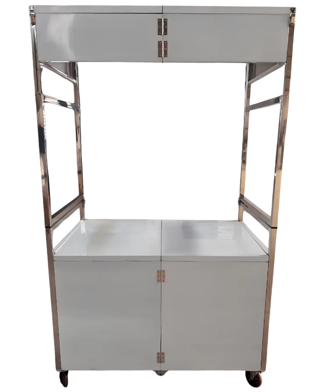 Stand Lipat Gerobak Stainless Kebutuhan Dapur Event Booth Portable Pameran | Mutu WFC-120 - 4636