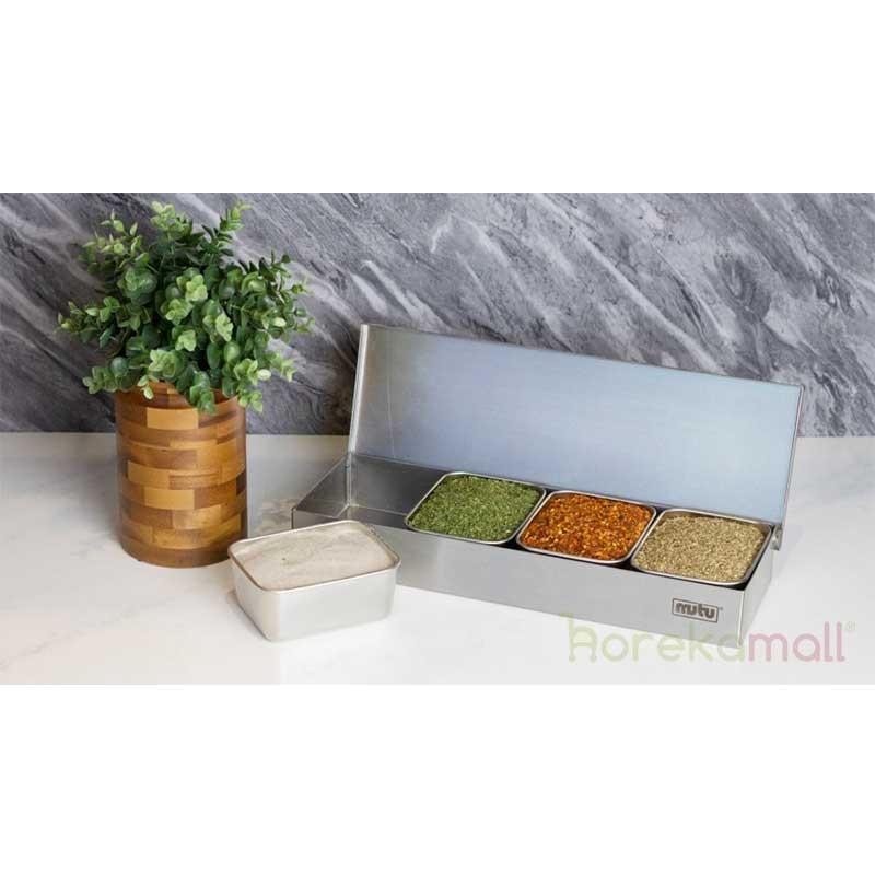 Tempat Bumbu Serbaguna / Tempat Topping Berbahan Stainless | Mutu CMH-4SC - 2914