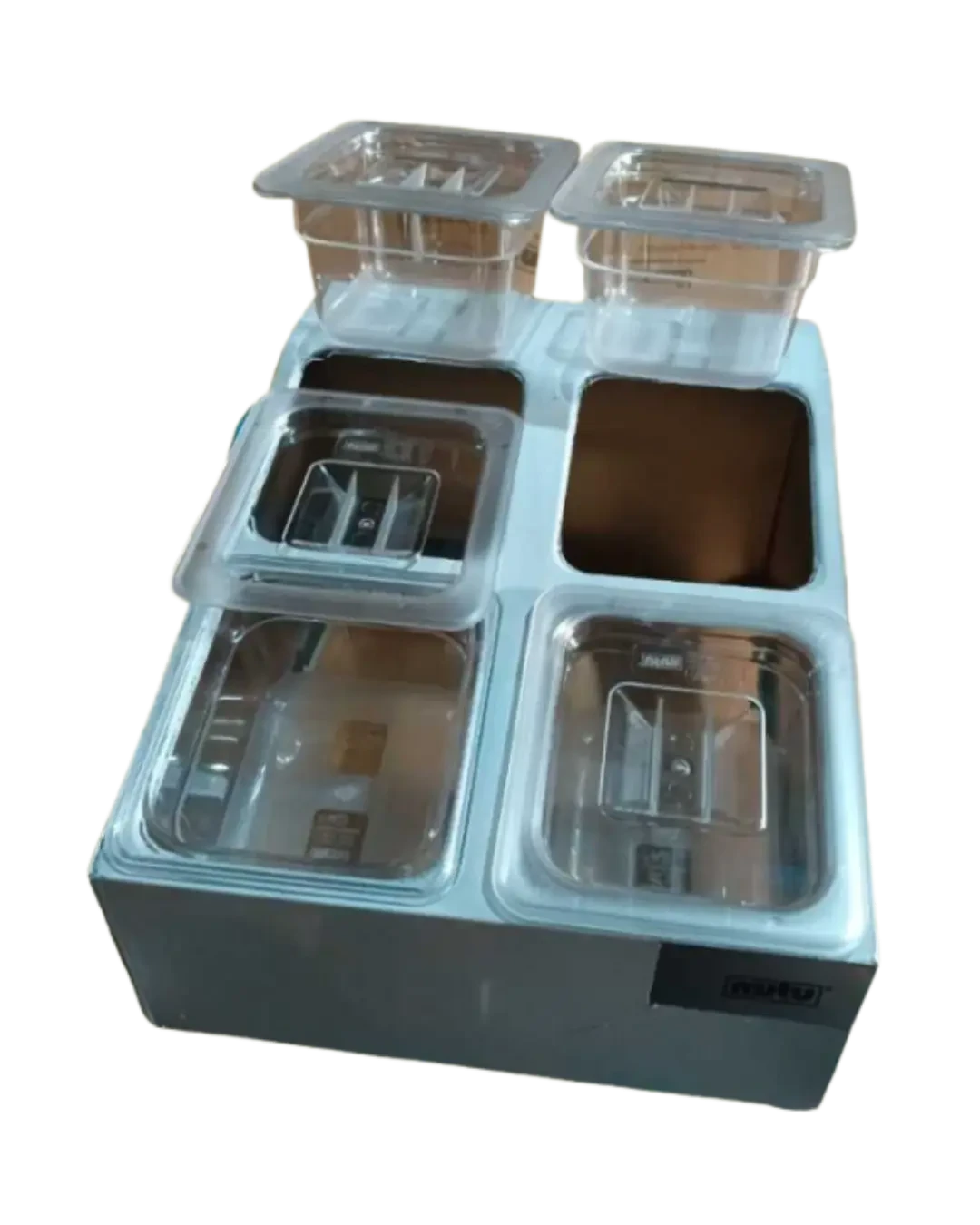 Topping Bar Stainless 4 Kompartemen Insert PC Set Display Saus | Mutu CMD-22PC - 4474