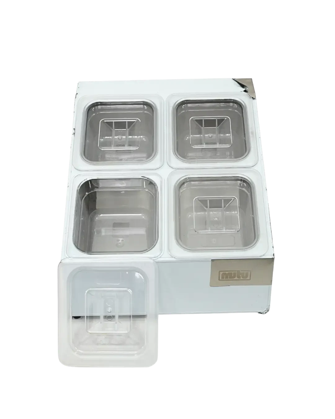 Topping Bar Stainless 4 Kompartemen Insert PC Set Display Saus | Mutu CMD-22PC - 5690