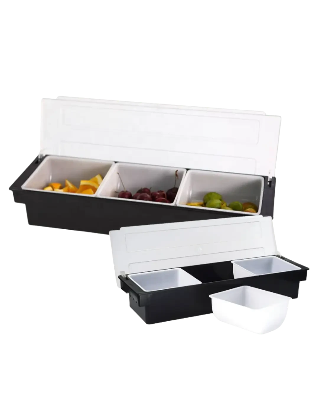Topping Tray Plastik 3 Slot Meja Penyajian Praktis | Mutu CMH-3PC - 4522