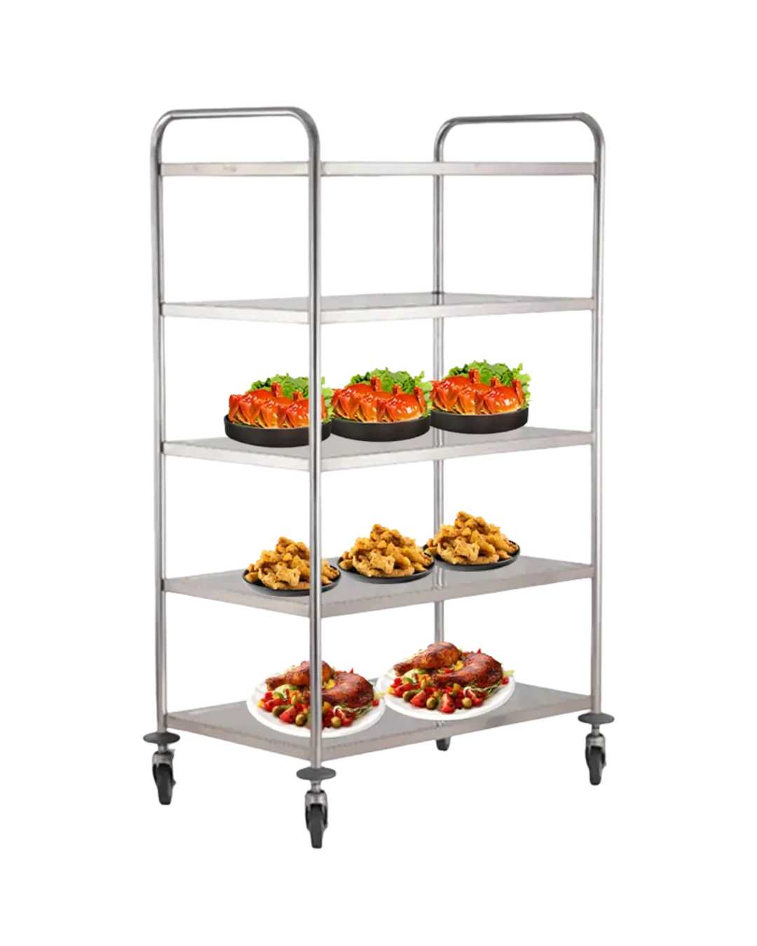 Troli Service Bertingkat 5 Stainless Horeca Restoran Hotel | Mutu RST-5L - 4925