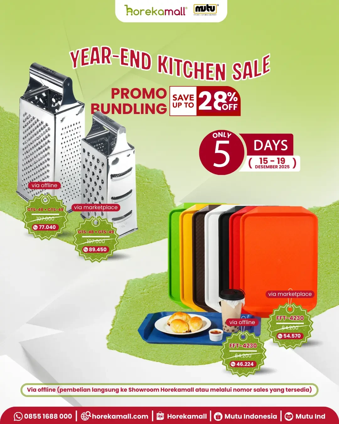 Year-End Kitchen Sale 2025 - Bundling Parutan Stainless - 3078